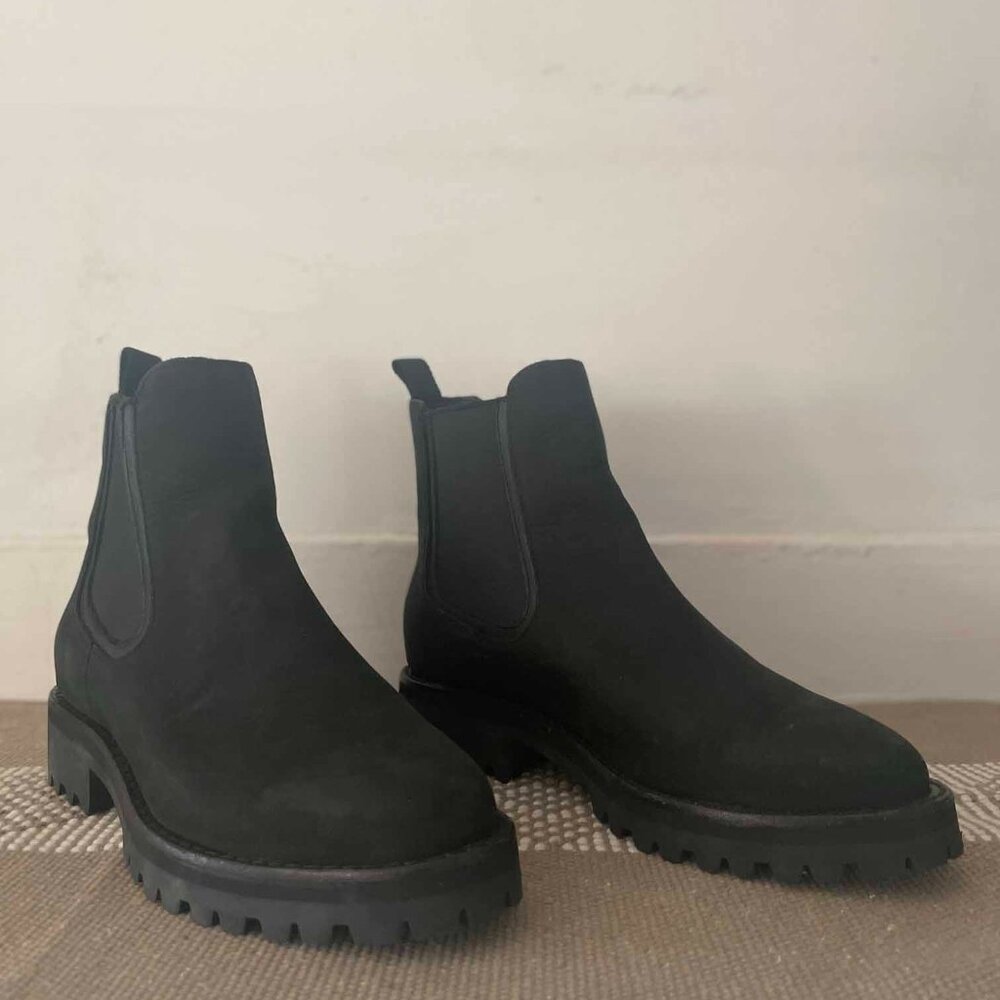 Thursday Everyday Black Matte Leather "Legend" Chelsea Boots - Size 5.5